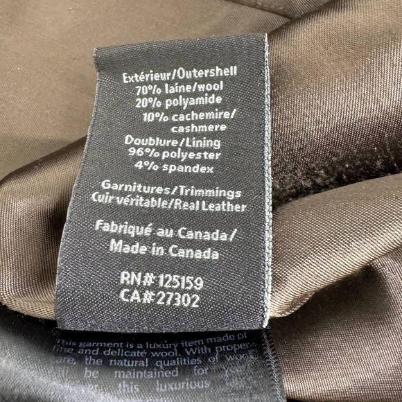 Mackage‎ wool/cashmere coat leather trim - Picture 10 of 16